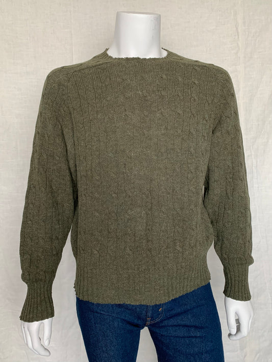 Polo by Ralph Lauren Moss Green Cableknit Sweater