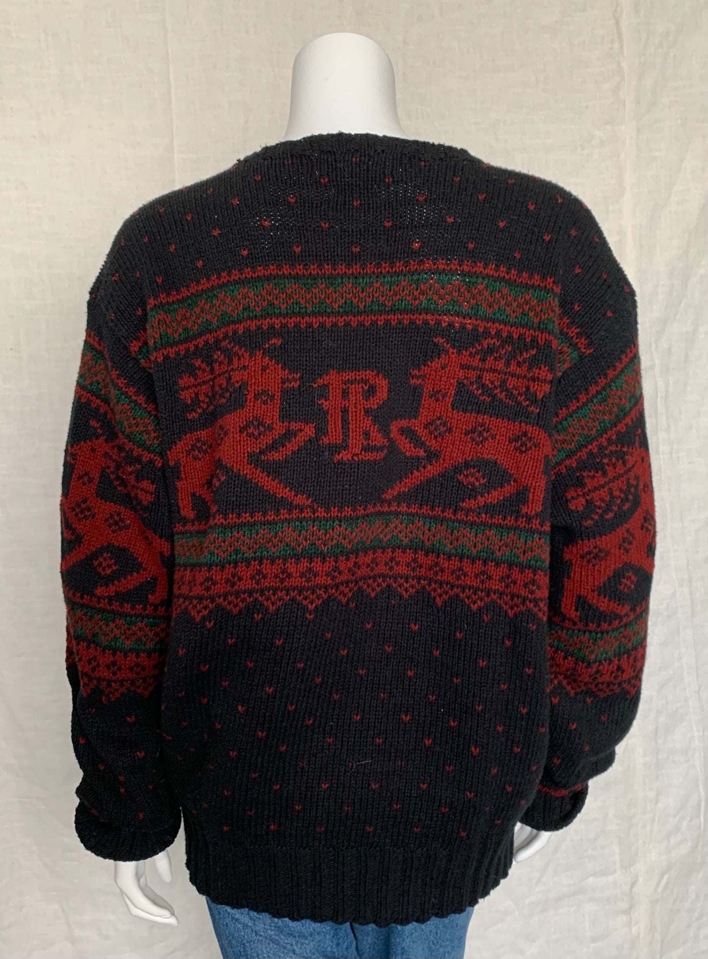 Polo by Ralph Lauren Reindeer Monogram Cotton Sweater