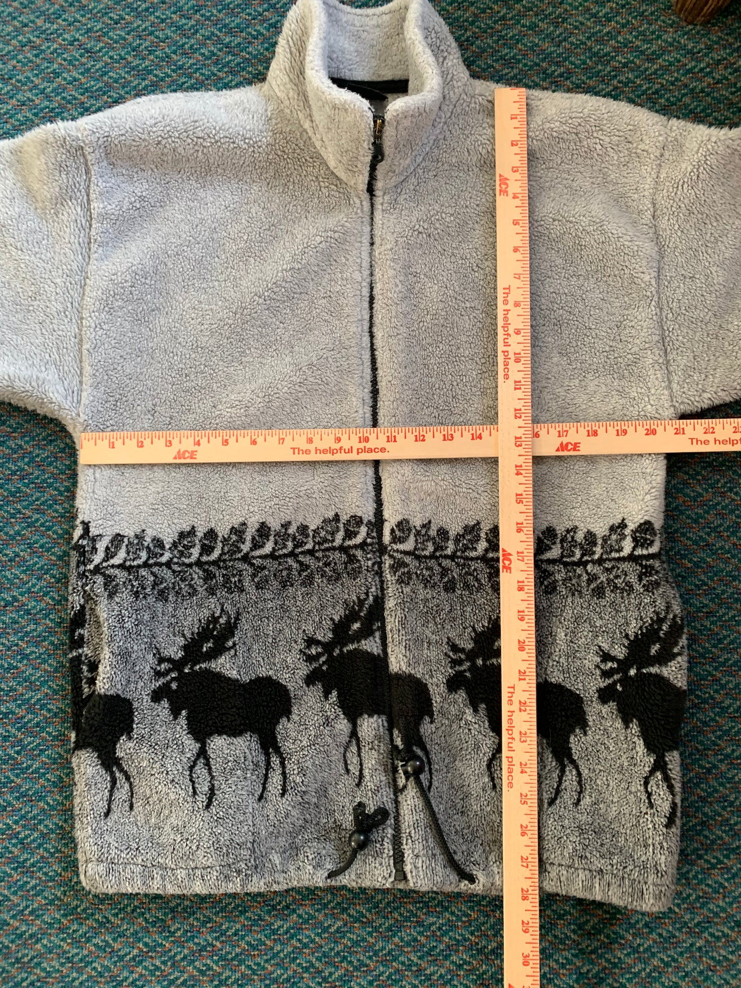 Vintage 90's Moose Graphic Fleece Jacket